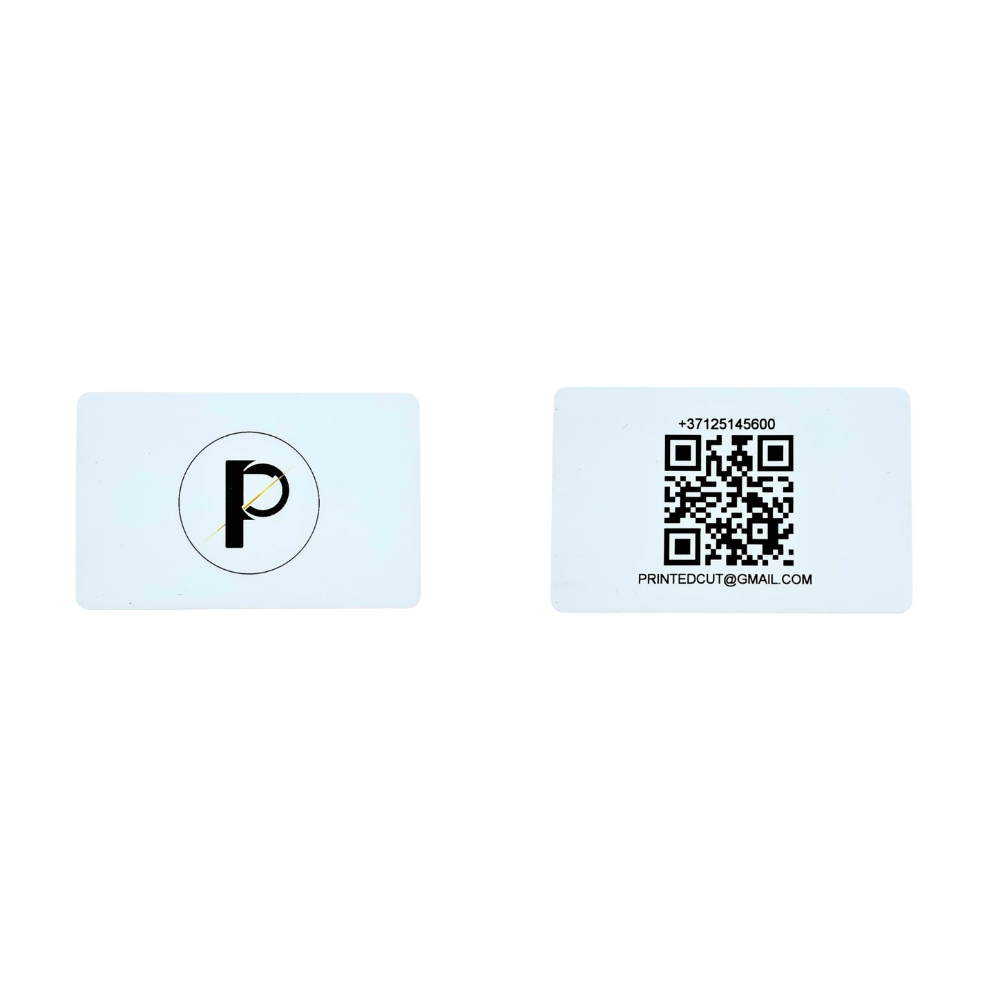 Digitālā QR kodu un TAP funkcijas plastmasas vizītkarte ar Tavu dizainu