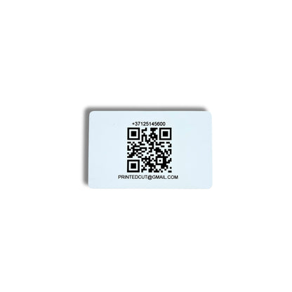 Digitālā QR kodu un TAP funkcijas plastmasas vizītkarte ar Tavu dizainu